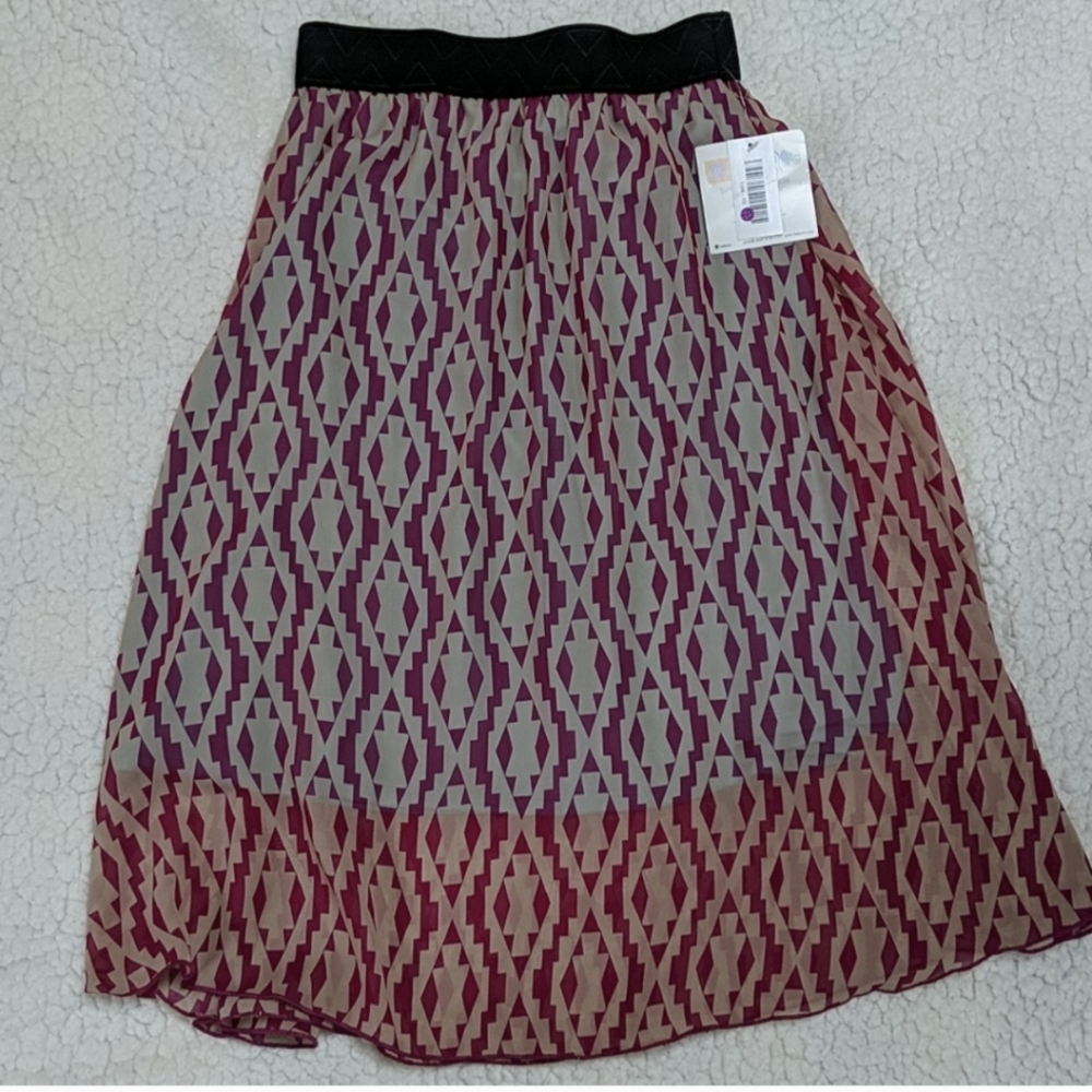Chiffon midi skirt